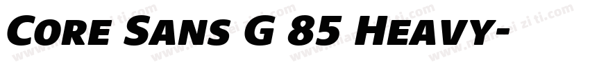 Core Sans G 85 Heavy字体转换